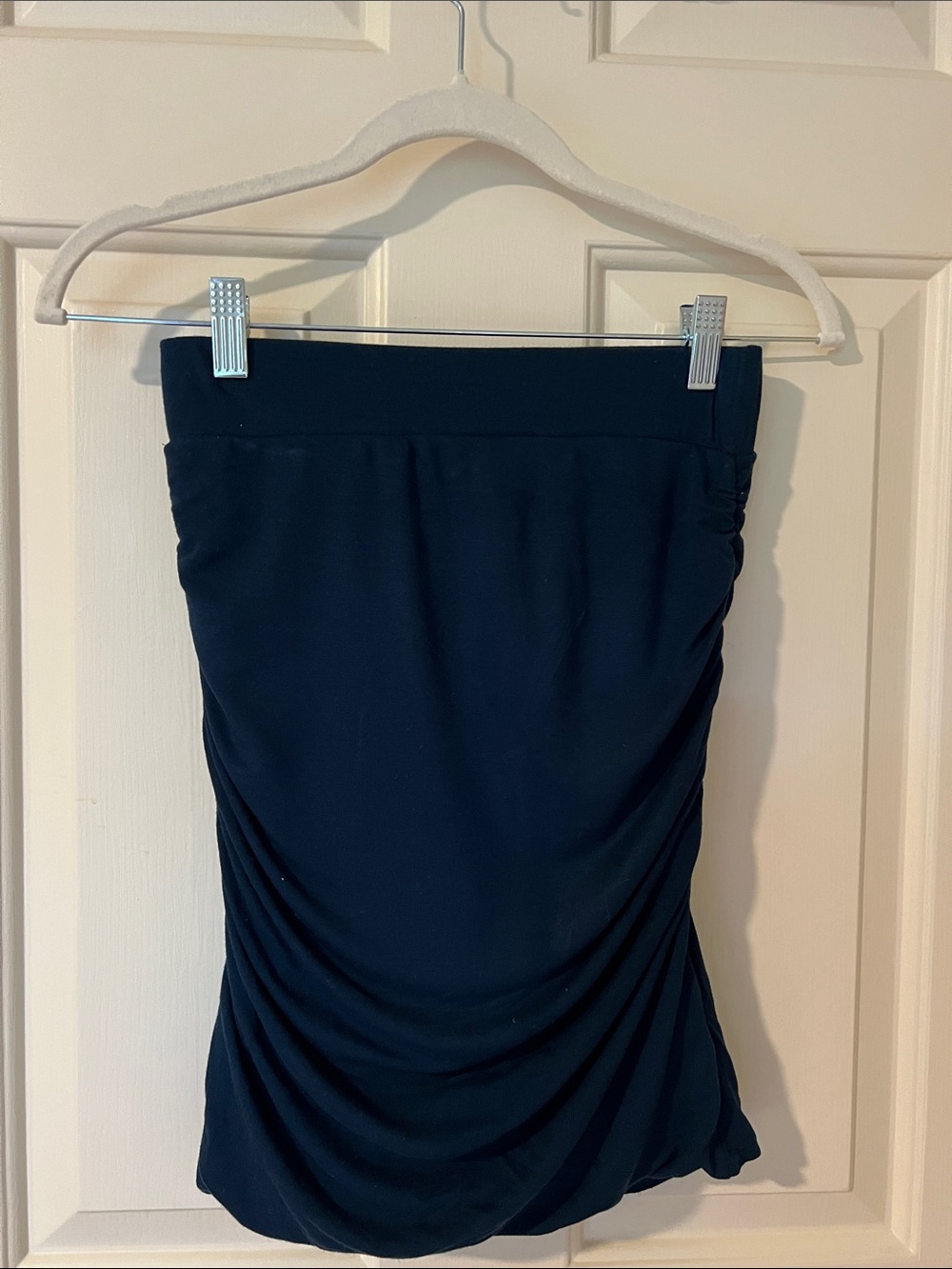 Banana Republic Navy Ruched Tube Skirt